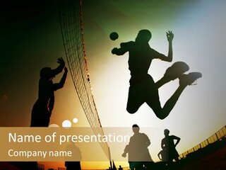 Volleyball Game PowerPoint Template