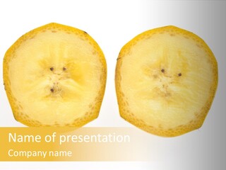 Banana Cut PowerPoint Template