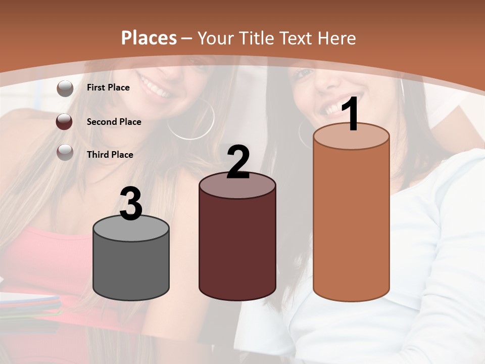 Three Students PowerPoint Template