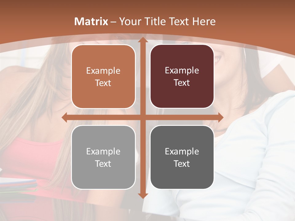 Three Students PowerPoint Template