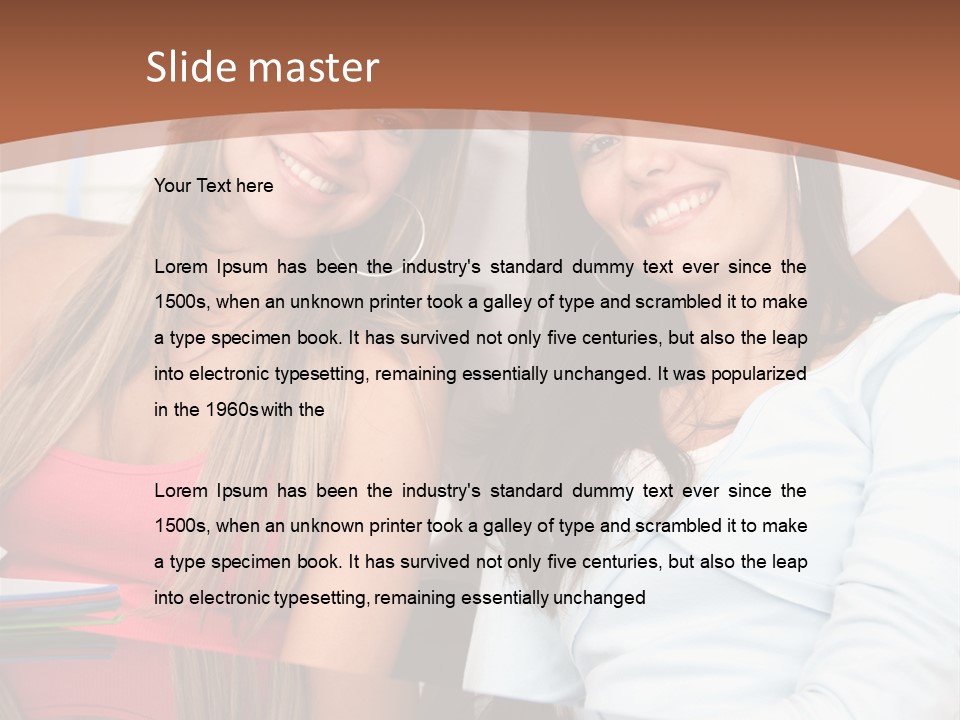Three Students PowerPoint Template