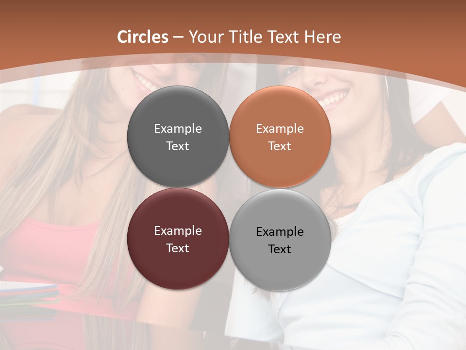 Three Students PowerPoint Template