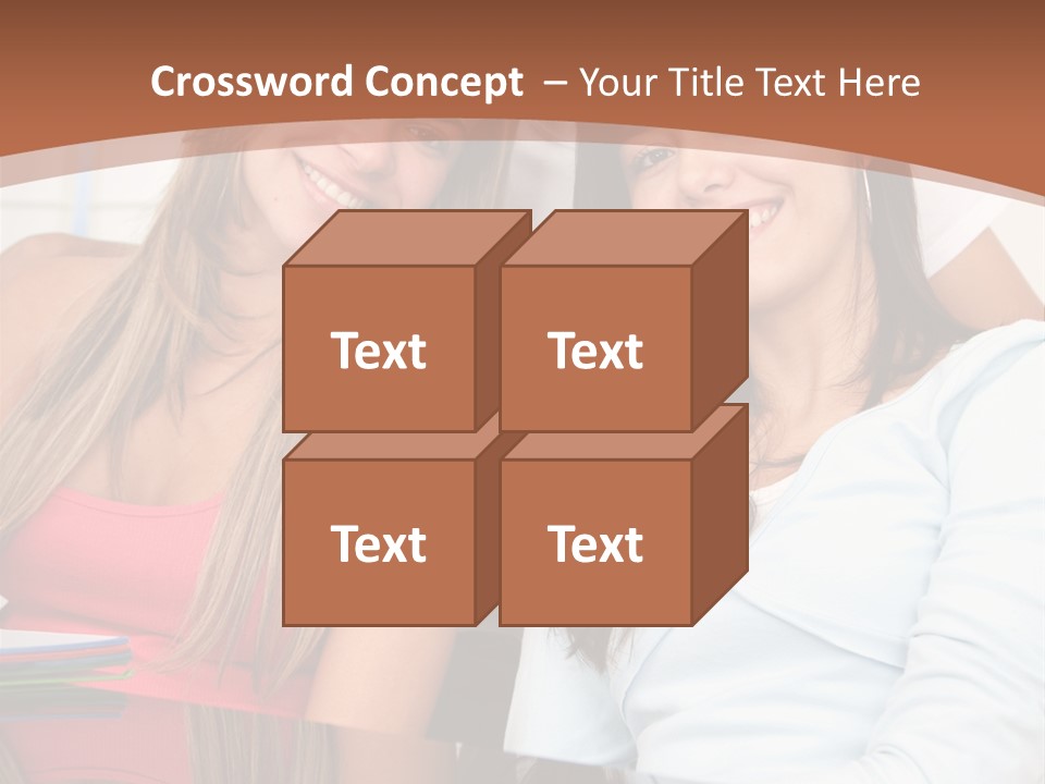 Three Students PowerPoint Template