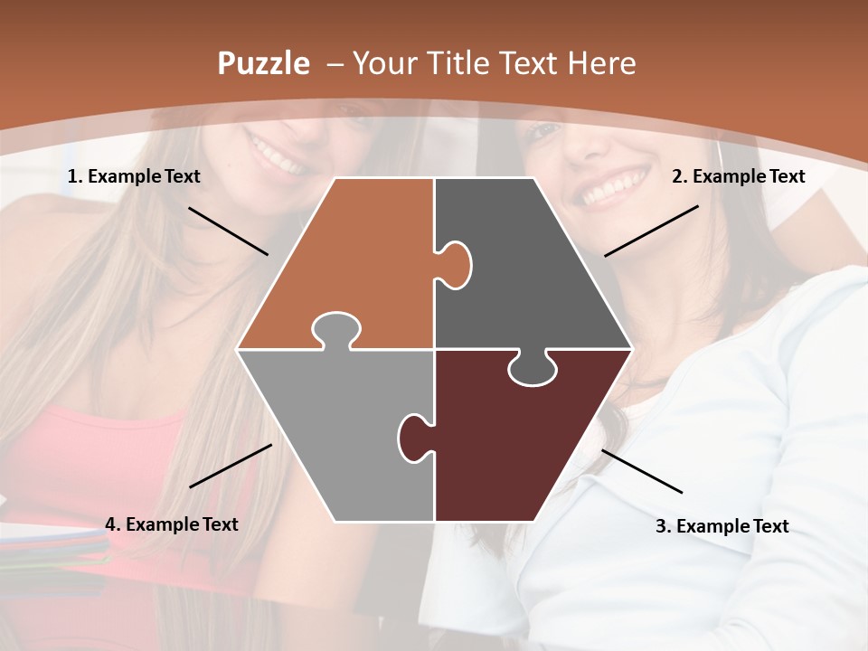 Three Students PowerPoint Template