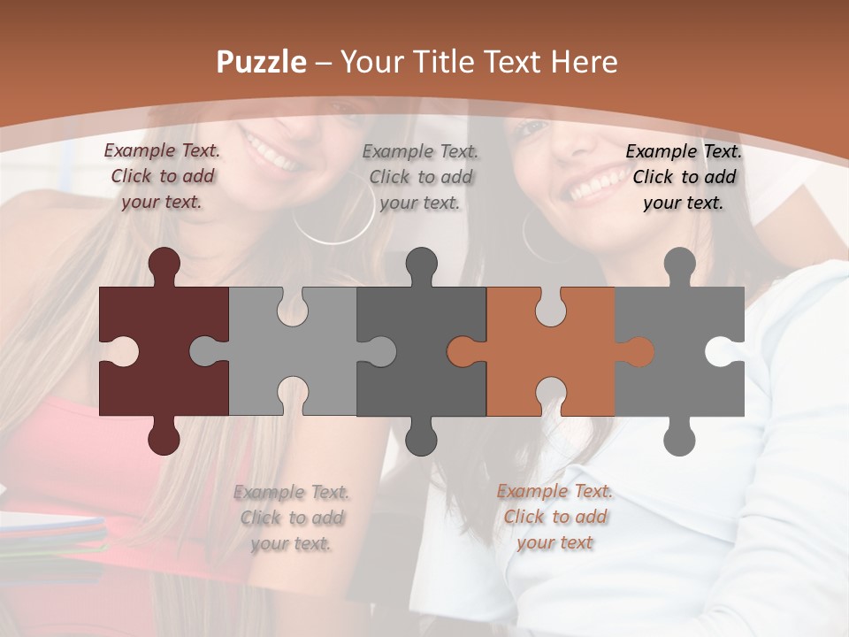 Three Students PowerPoint Template