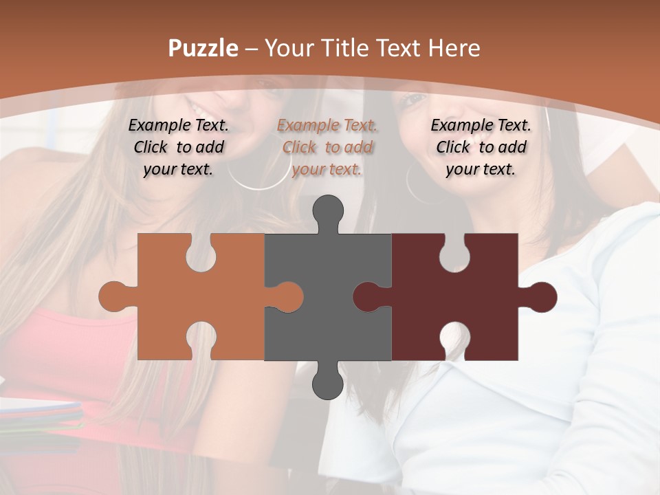 Three Students PowerPoint Template