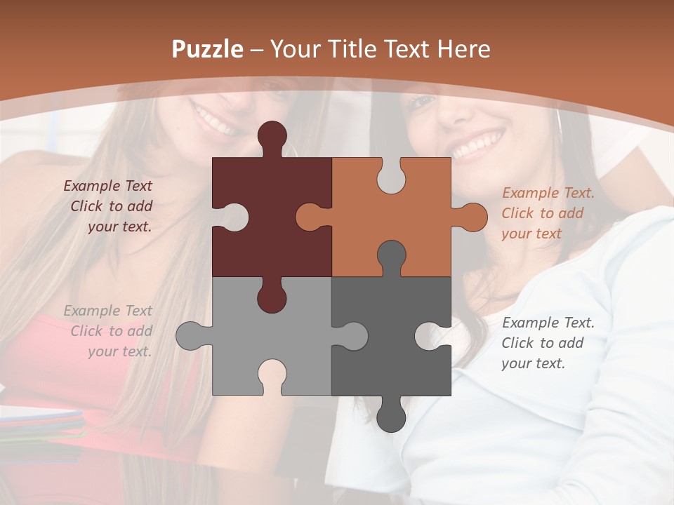 Three Students PowerPoint Template