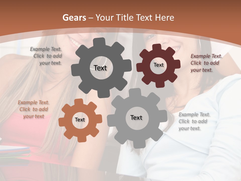 Three Students PowerPoint Template