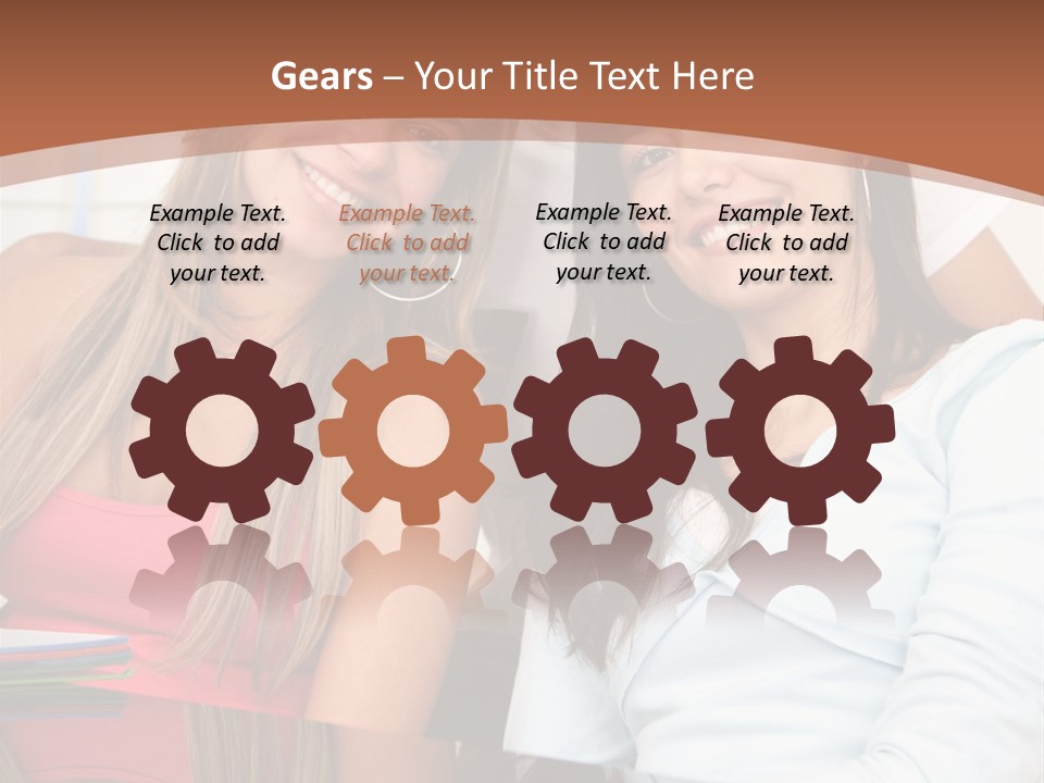 Three Students PowerPoint Template