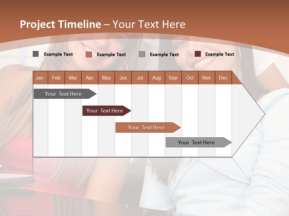 Three Students PowerPoint Template