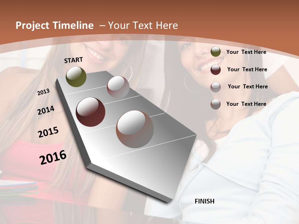 Three Students PowerPoint Template