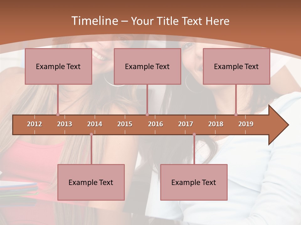 Three Students PowerPoint Template