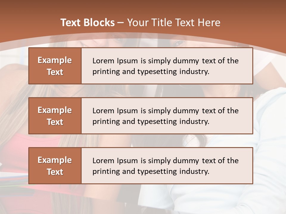 Three Students PowerPoint Template