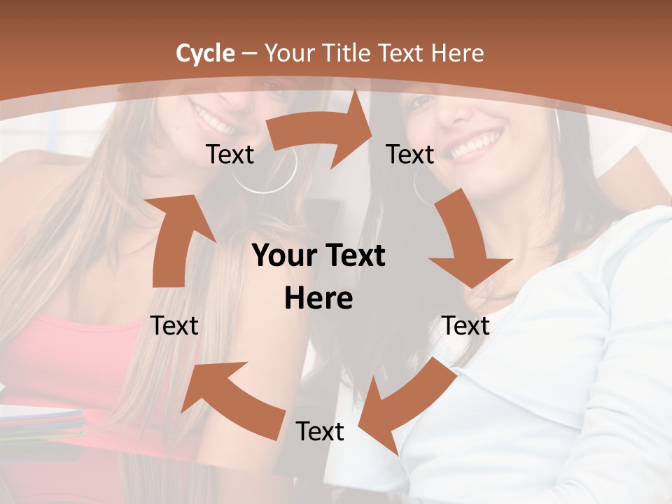 Three Students PowerPoint Template