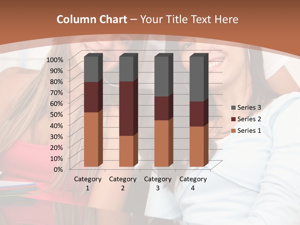 Three Students PowerPoint Template