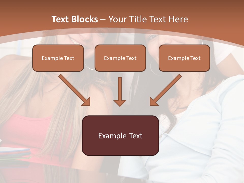 Three Students PowerPoint Template