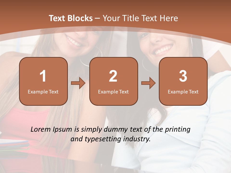 Three Students PowerPoint Template