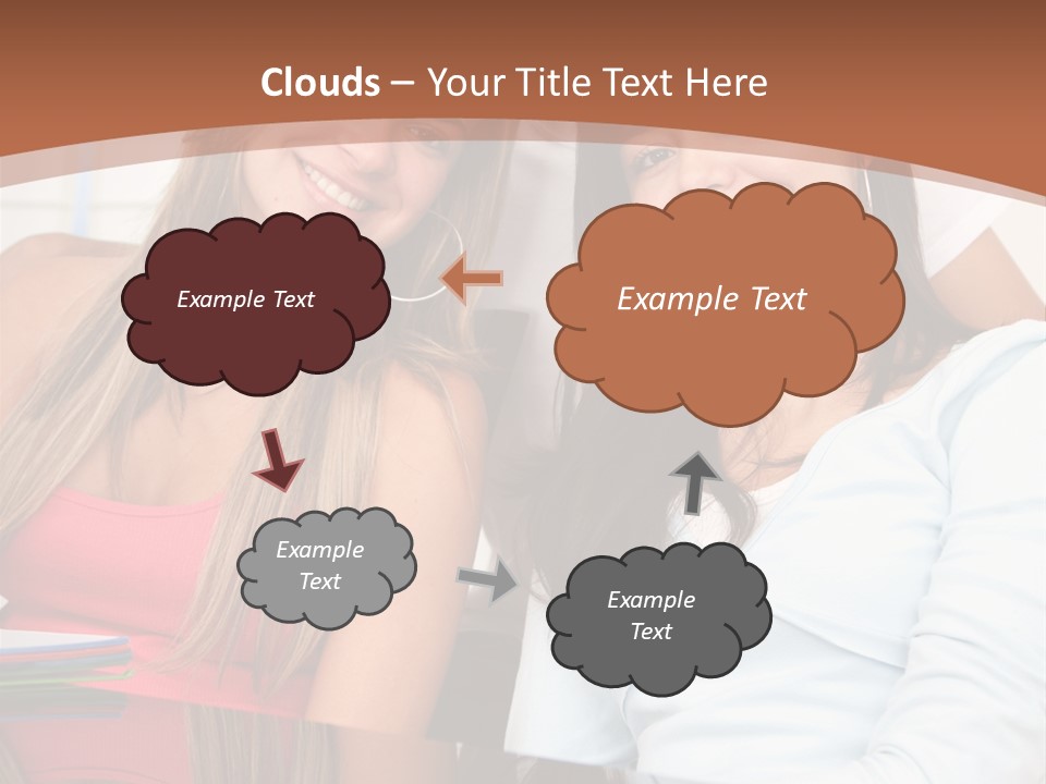 Three Students PowerPoint Template