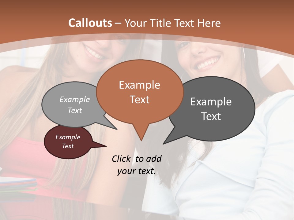 Three Students PowerPoint Template