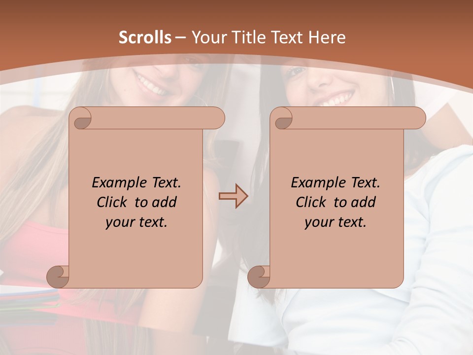 Three Students PowerPoint Template