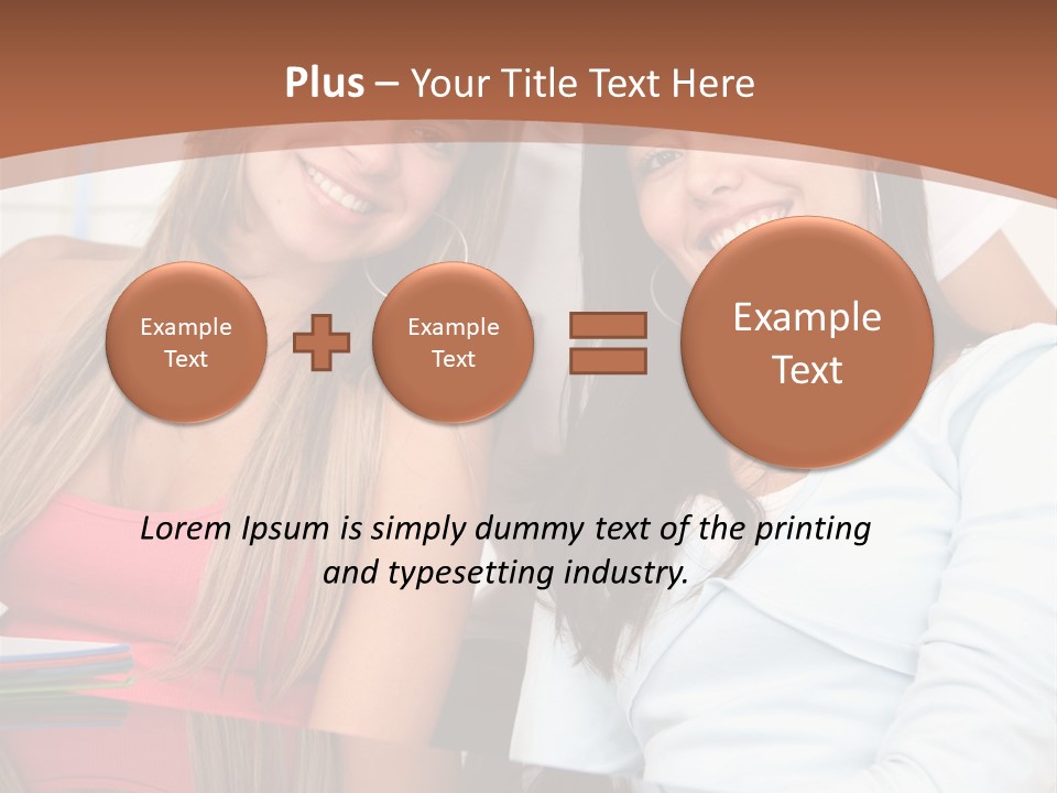 Three Students PowerPoint Template