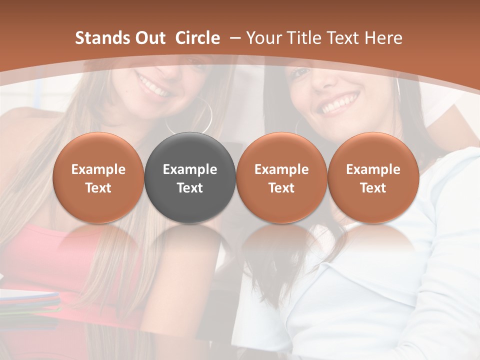 Three Students PowerPoint Template