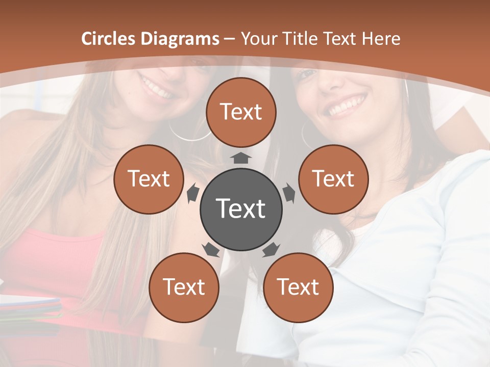 Three Students PowerPoint Template