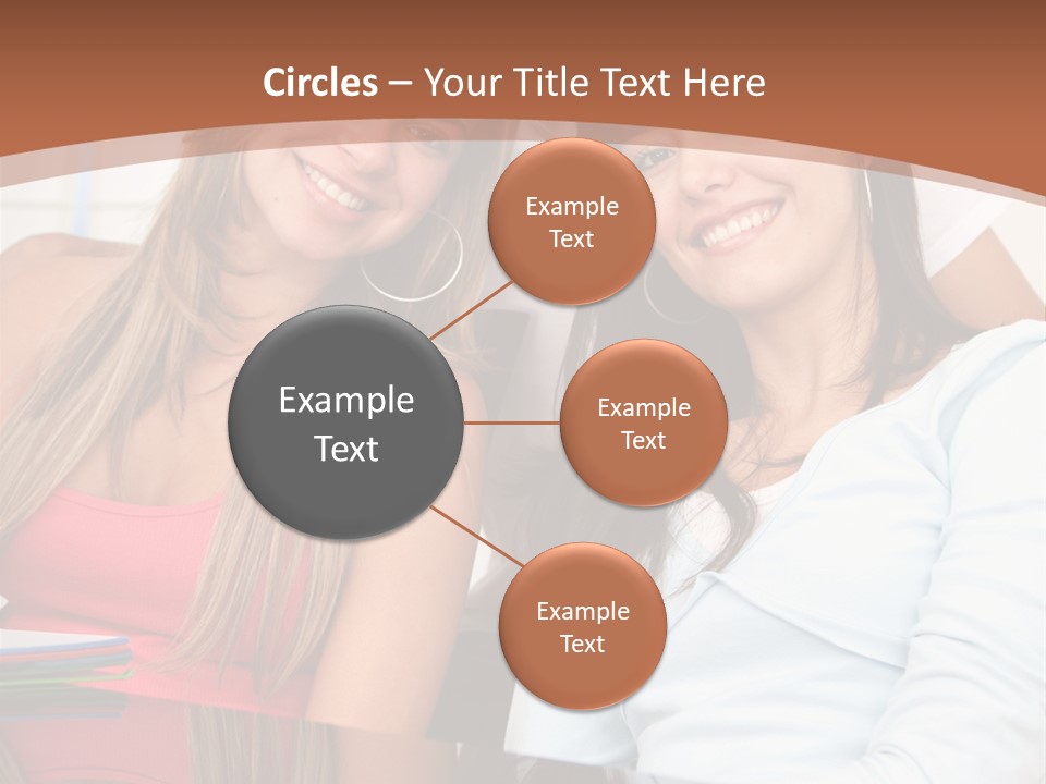 Three Students PowerPoint Template