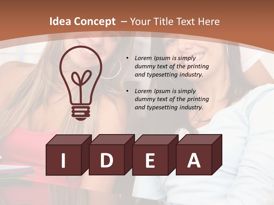 Three Students PowerPoint Template