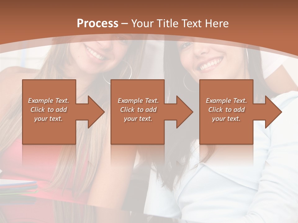 Three Students PowerPoint Template