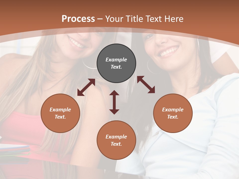 Three Students PowerPoint Template