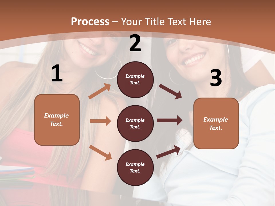 Three Students PowerPoint Template