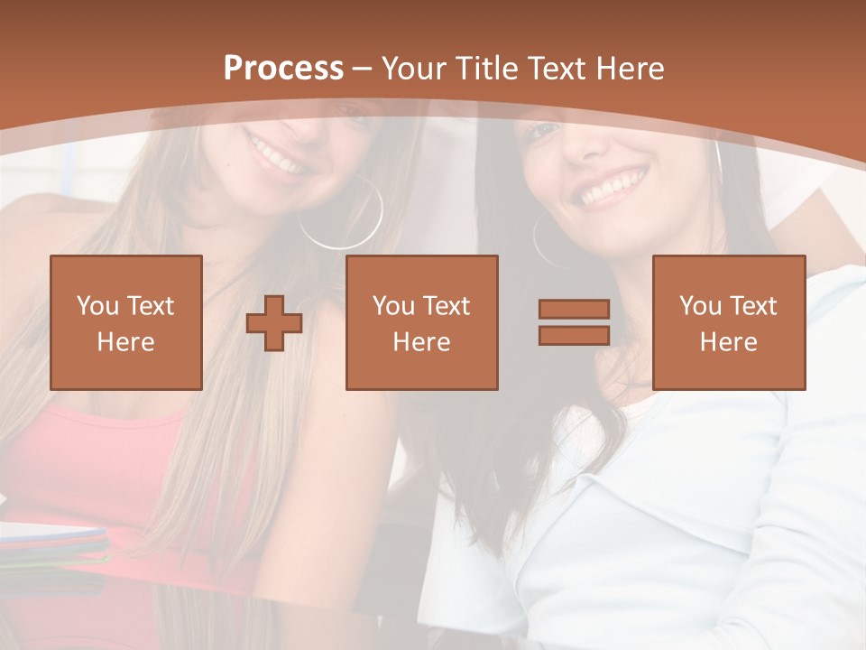 Three Students PowerPoint Template