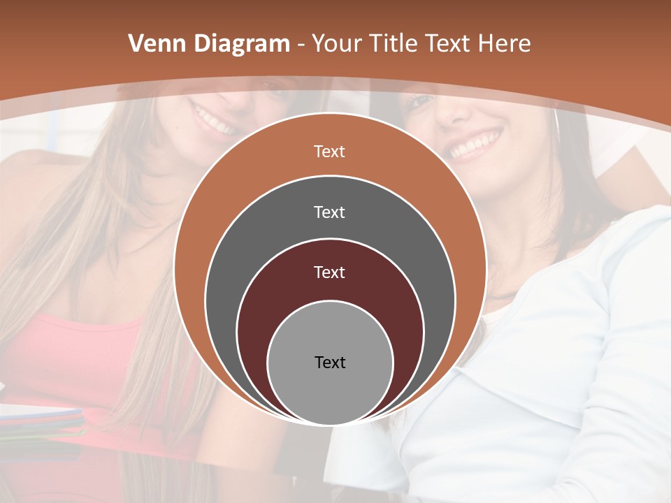 Three Students PowerPoint Template