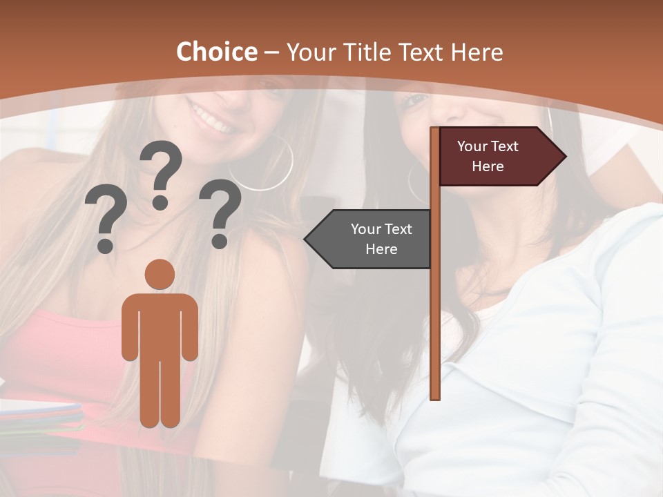 Three Students PowerPoint Template