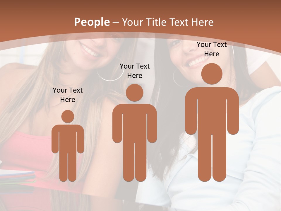 Three Students PowerPoint Template