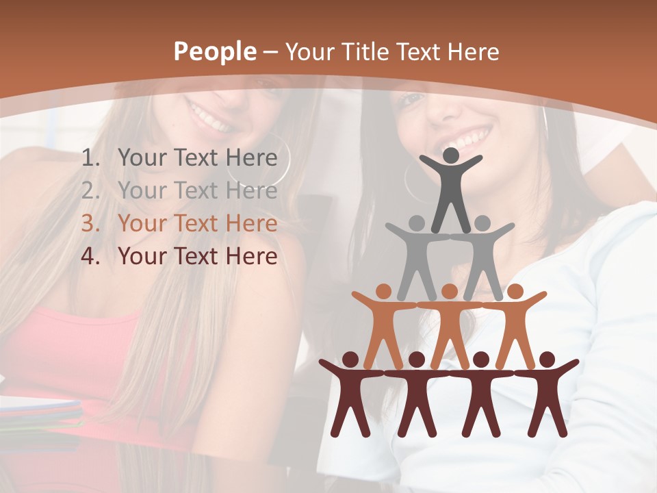 Three Students PowerPoint Template