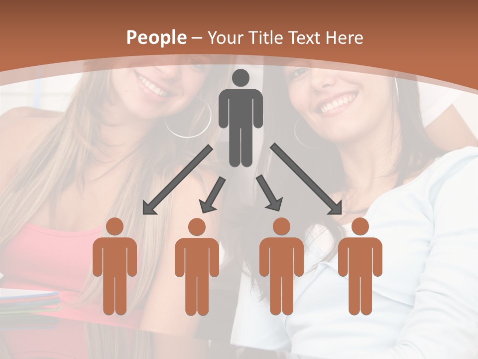 Three Students PowerPoint Template