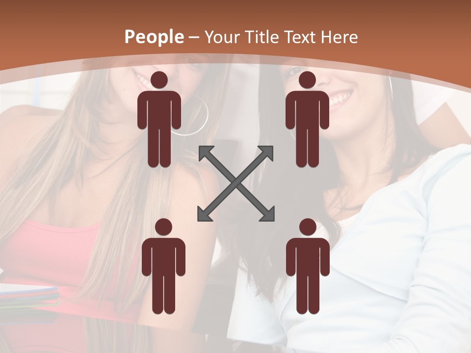 Three Students PowerPoint Template