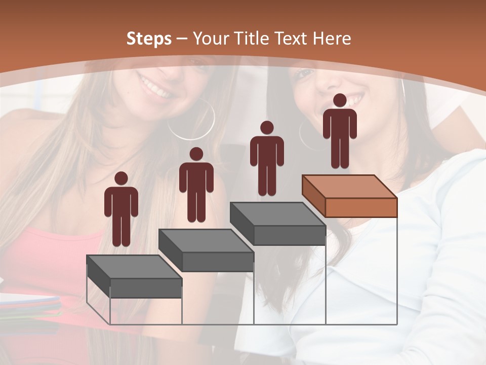 Three Students PowerPoint Template