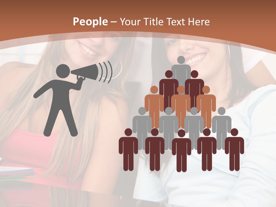 Three Students PowerPoint Template