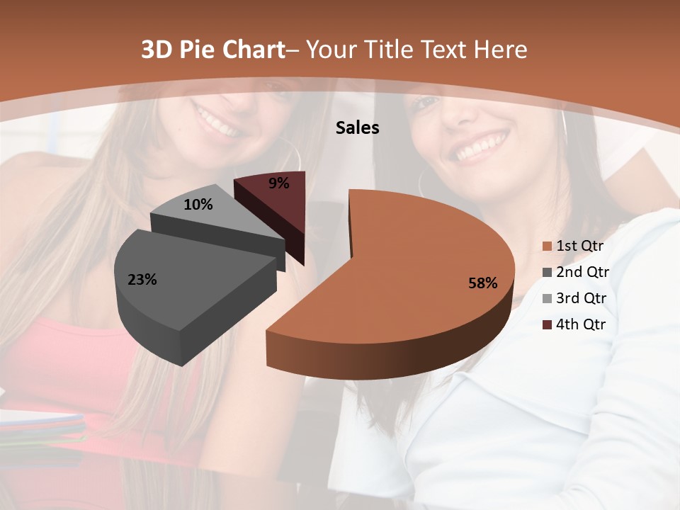 Three Students PowerPoint Template