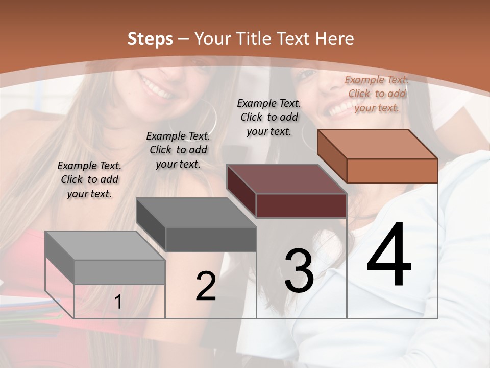 Three Students PowerPoint Template