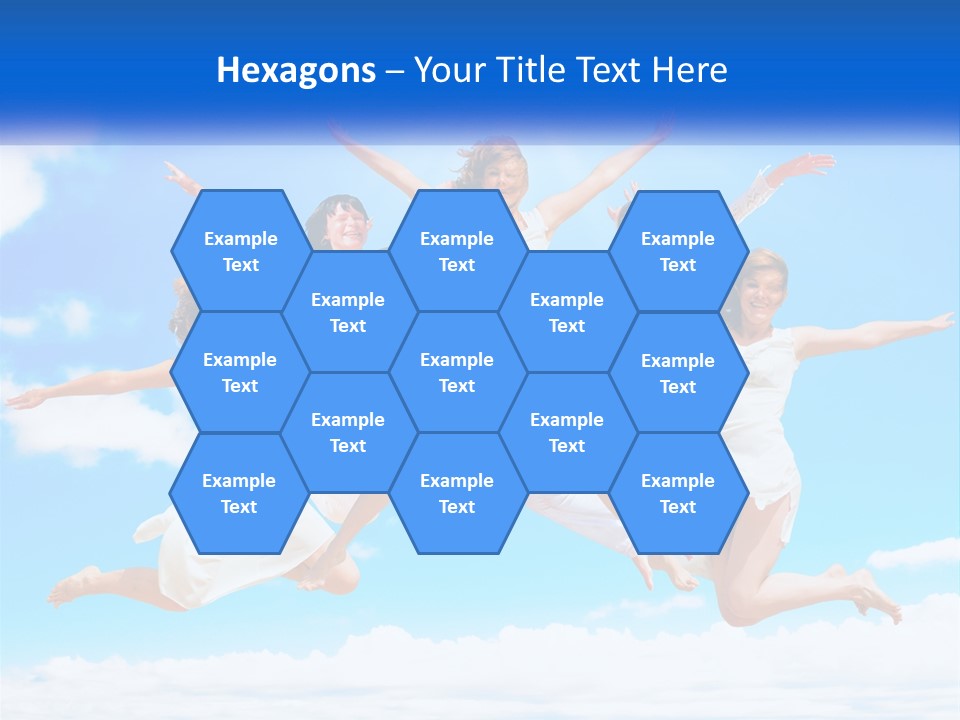 Photo Of Girls Jumping PowerPoint Template