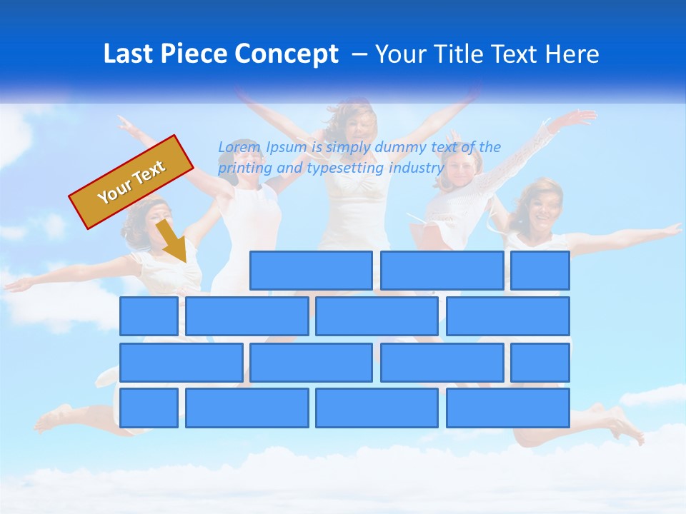Photo Of Girls Jumping PowerPoint Template