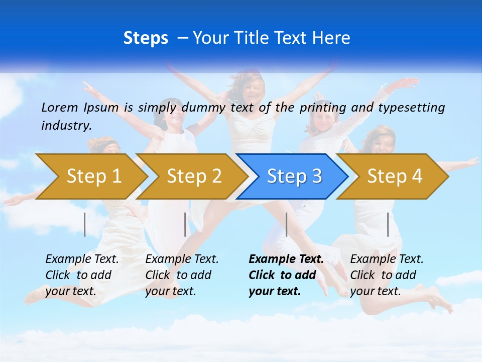 Photo Of Girls Jumping PowerPoint Template