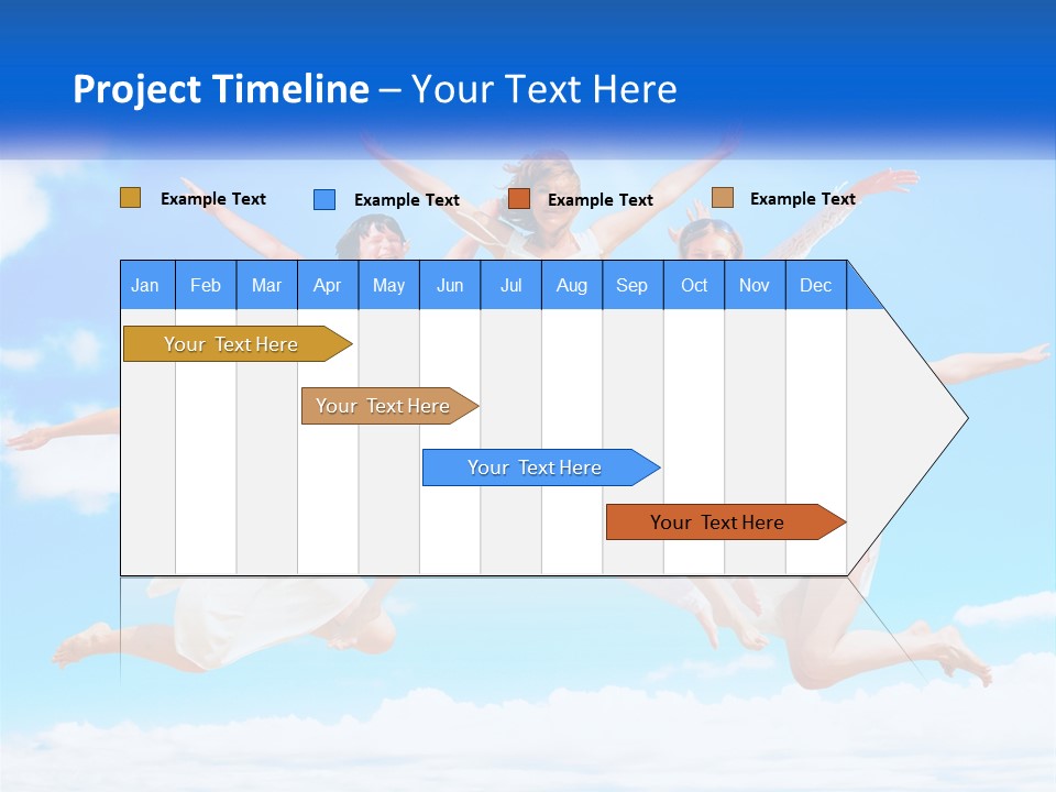 Photo Of Girls Jumping PowerPoint Template