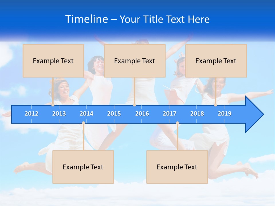 Photo Of Girls Jumping PowerPoint Template