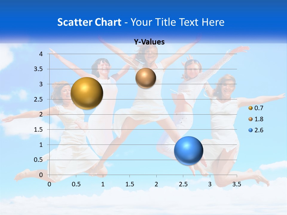 Photo Of Girls Jumping PowerPoint Template