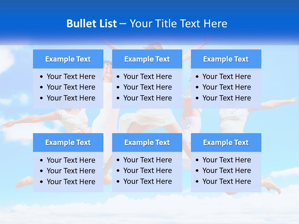 Photo Of Girls Jumping PowerPoint Template